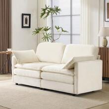 Modern And Simple Double Sofa, Comfortable And Spacious For The Living Room / Bedroom - Beige - View 3