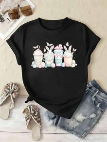 Women T-Shirts - Black - View 2