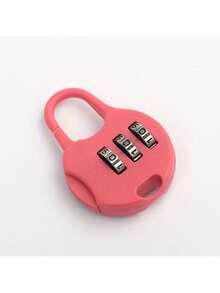 1Pc Mini Heavy Duty Padlock, Combination & Key Lock, Portable Travel Lock, Random Color - A - View 7