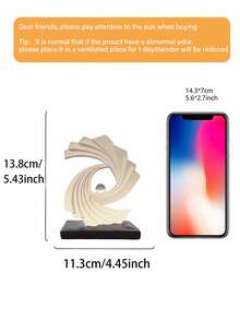 抽象艺术雕塑，现代简约金色装饰品，几何抽象雕塑，适用于客厅、卧室、办公室、咖啡桌摆设，树脂收藏品 - 1PC - 查看 13