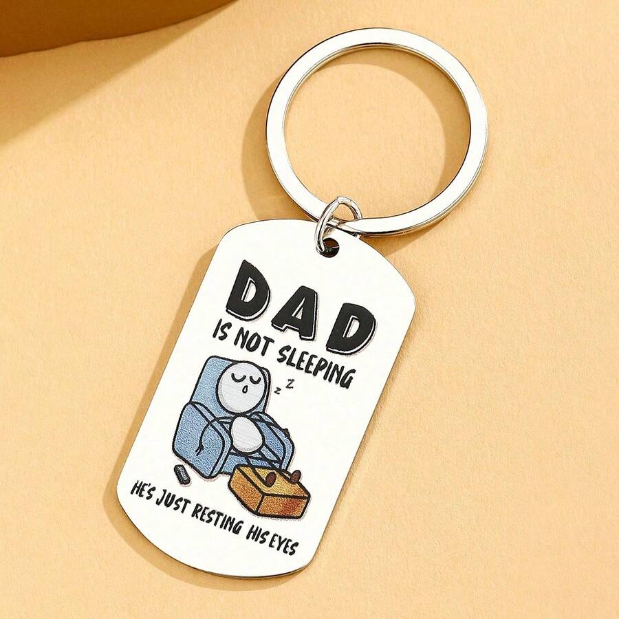 Funny Dad Keychain, Gift For Father, Christmas Bag Charm Car Accessory, Birthday Present For Dad Teacher Friend Gifts For Mother, Father, Graduation, And Teacher - Multicolor - View 1