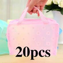 1/10pcs Floral Pattern PVC Waterproof Cosmetic Bag, Portable Travel Essential - Multicolor - View 14