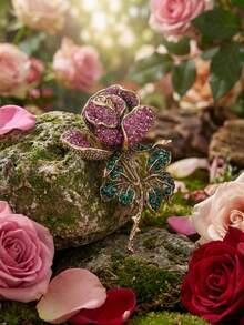 Luxuriöse Strass-Rose Broschen - Pflanzennadeln für Frauen und Unisex, Lässig Party Schmuckzubehör / Geschenke für Freunde, Abzeichen Dekoration - Rosen - Übersicht 14