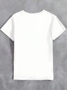 Camiseta Clásica% Algodón con Diseño Frontal y Trasero de Versículo Bíblico Cristiano Walk By Faith para Mujer, Camiseta de Verano - Blanco - Ver 2