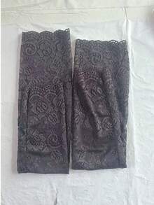 1 Pair Lace Arm Sleeves, Breathable Summer Sun Protection Arm Covers, Elegant Long Sleeve Covers, Moisture-Wicking Fabric, Non-Slip Fit, Lightweight & Warm. Suitable For Driving, Cycling, Beach, Gardening, Hiking, Office, Outdoor Sports, Fishing, Etc. Fashionable Protection, Great Gift For Mom/Girlfriend,Travel,Festival - Lace Patchwork Arm Sleeves - View 7