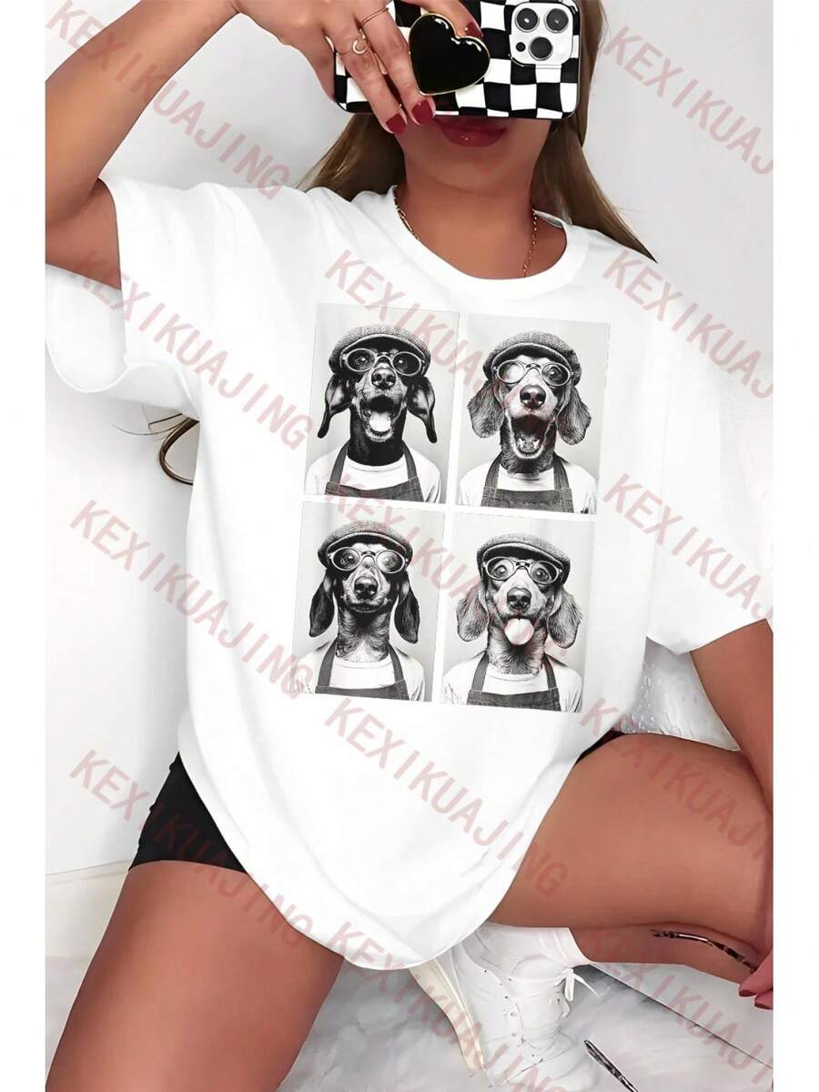 Women T-Shirts - [White] - View 1