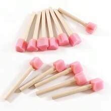 12 Peças Pincéis de Esponja em Forma de Coração na Cor Rosa, Adequados para Criação Artística e Projetos de Pintura, Podem Ser Usados para Grafite e Pintura, Borracha Durável - Multicolorido - Visão 5