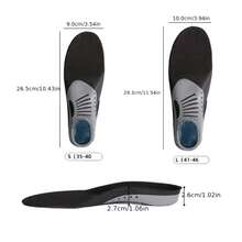 Motion Shoe Insole Shock-Absorbing Arch-Supporting Insole, Soft Cushioning Arch And Heel That Doesn't Come Off, - Black - View 1