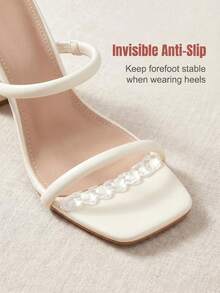 2pcs Women's Anti-Slip Shoe Pads, Casual Spring/Easter Sandals - Clear - View 1
