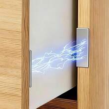 Magnetic Cabinet Door Catch - Hidden Latch For Drawers Closets Furniture Stainless Steel Slim Design, Adhesive Installation Strong Hold Lock System For Kitchen Bathroom Storage Units RV Use - Default - View 6
