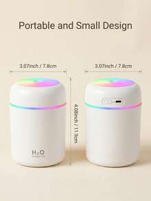 DOVVEE Mini Apple-Style Humidifier, Home Office Air Purifier, Essential Oil Diffuser Humidifier With LED Light - 白色 - 查看 11