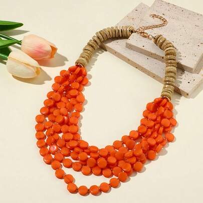 1 chiếc vòng cổ đính hạt phong cách Bohemian thời trang và thanh lịch, phù hợp cho nữ giới, học sinh, đi mua sắm, tụ họp, hẹn hò, thường ngày, dự tiệc, đi làm, du lịch, vòng cổ đa năng.