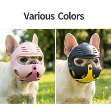 Rọ mõm rộng bằng chất liệu EVA dành cho chó Bulldog Pháp – Có thể điều chỉnh, chống cắn, giặt được, thoáng khí, cho phép ăn uống và thở đều. - Nhiều màu - Xem 7