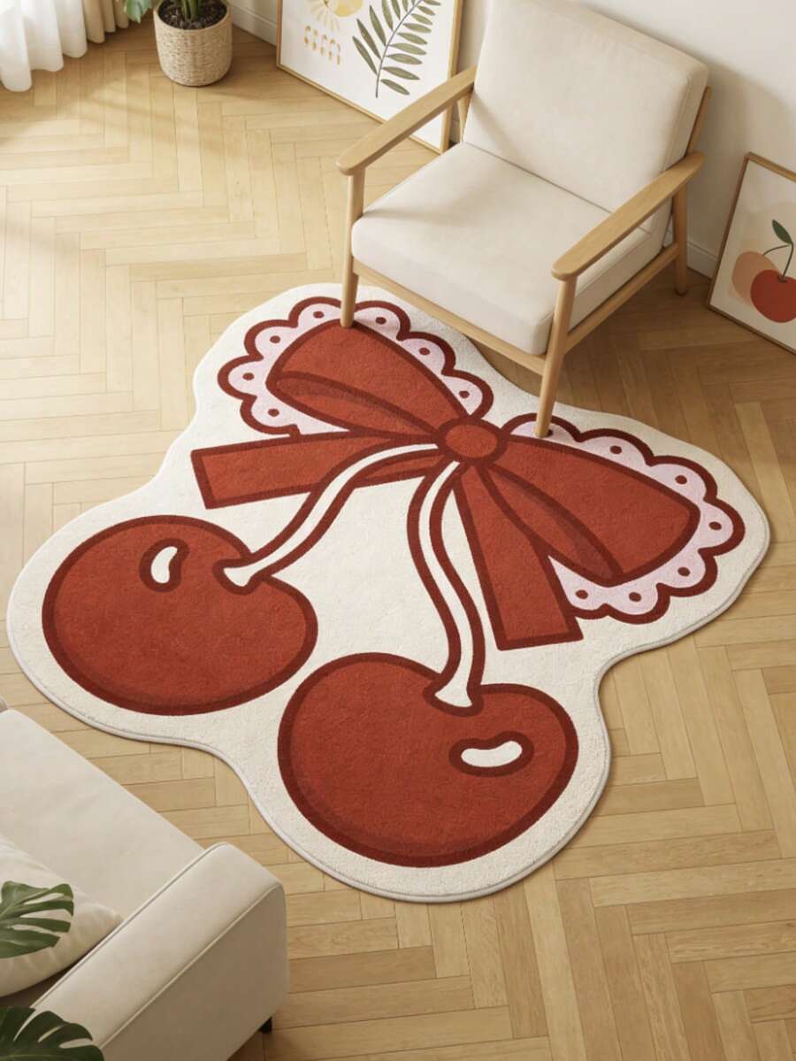 1pc Pink Bow Pattern Doormat, Decorative Carpet, Bedroom Decor, Small Rug, Carpet, Home Decor, Living Room Carpet, Small Living Room Rug, Bedroom Rug, Living Room Home Decor, Outdoor Rug, Washable Carpet - Multicolor 9 - View 1