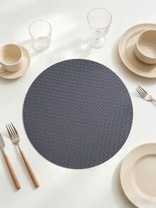1/120pcs Round PU Leather Placemats, Waterproof & Oil-Resistant Decorative Mats, Washable Tableware Pads, Non-Slip & Odorless Protective Mats, Suitable For Restaurants, Cafes, Homestays, Perfect For Holidays, Parties, Gatherings, Birthdays, Weddings, Dinner Parties - Multicolor - View 11