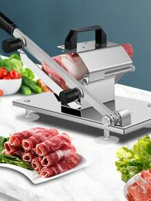 Bộ 4 máy thái thịt cuộn cừu/bò thủ công, thích hợp để thái thịt đông lạnh, thịt cuộn bò, xé nhỏ thịt. - Bạc - Xem 8