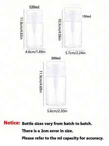 150ml/200ml/300ml 指甲油壓泵分裝瓶，粉色蝴蝶結圖案透明按壓瓶，酒精指甲油卸除液清潔液儲存容器，大容量卸妝液空瓶可重複使用，指甲油卸除液，向下按壓式壓泵分裝瓶 - 彩色 - 查看 7