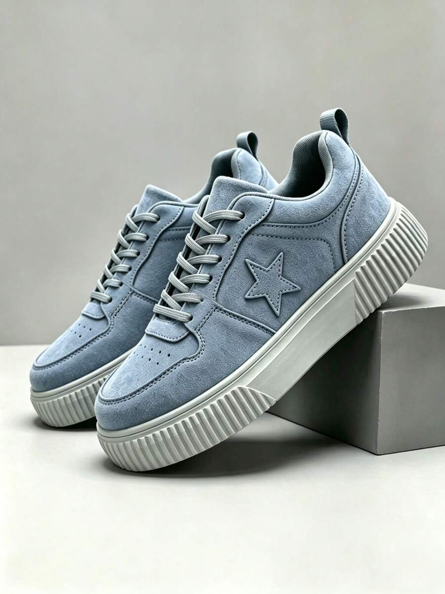 New Fashion Casual Lace-Up Sneakers, Streetwear Sports Shoes For Men