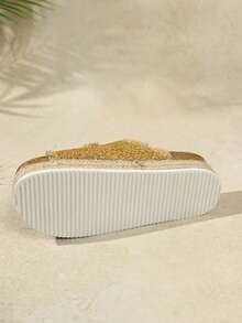 Women's New Thick Sole Slide Sandals, Bohemian Style Versatile Beach Shoes, Fashionable Tassel Vacation Casual Slippers For Summer - Gold - View 7