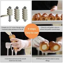 Bộ 12 khuôn bánh nhiều lớp bằng thép không gỉ, khuôn nướng bánh crepe, quà tặng kỷ niệm. - Nhiều màu - Xem 3