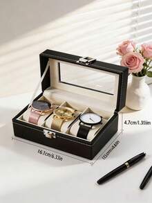 12/6/3/2 Slots Luxury Large Capacity Watch Storage Box, Organizer For Mechanical And Electronic Watches, Can Store Watches, Home Organization, Room Decor, Suitable Gift For Men And Women - Watch Box - View 6