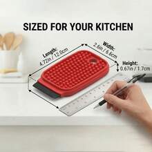 Miếng bọt biển rửa chén bằng silicon 3 trong 1 - Bàn chải làm sạch, có hai mặt cọ rửa và cạo, có lỗ treo, nhanh khô, có thể tái sử dụng, thích hợp cho bát đĩa/trái cây/rau củ. - Nhiều màu - Xem 7
