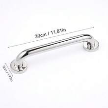 1pc/2pcs Stainless Steel Handle Bathroom Handrail Rod For The Elderly And Disabled Toilet Anti-Slip And Anti-Fall Handrail - Wall-mounted - View 12