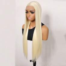Tóc giả tổng hợp kiểu lace front không cần keo dán, thẳng, chịu nhiệt, dành cho nữ. Tóc giả thay thế cho tóc giả nữ. - Nhiều màu - Xem 13