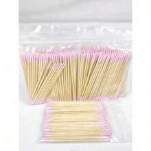 100pcs/200pcs Nails Wood Swab Clean Sticks Bud Tip Wooden Head Manicure Detail Corrector Nail Polish Remover Art Tool(Some Styles Are Random) - 杏 - 查看 8