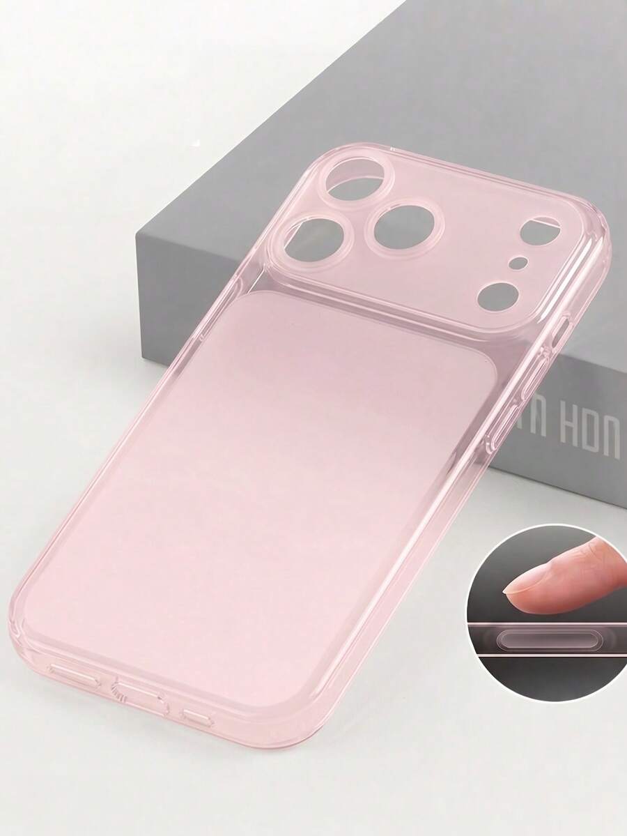 1pc Basic Matte Transparent Camera Protection Phone Case Compatible With IPhone 17 Pro Max, 17 Pro, Air 16, 15, 14, 13, 12, 11 Pro Max Plus, Slim Fit