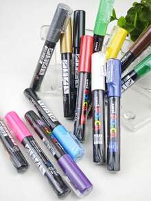 1pc UNI PC-1M 0.7mm Acrylic Fiber Tip Poster Marker, Waterproof, For Students, Office, Painting, Art, Back To School - PC-1M 0.7mm - View 3