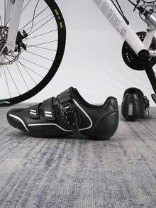 Zapatos de bicicleta adecuados para hombres sin para deportes al aire libre, zapatos de bicicleta ultraligeros para ciclismo indoor, equipo adecuado para ciclismo diario y de corta distancia, con suela de goma interior cómoda - Negro1 - Ver 2
