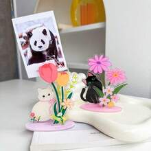 Kẹp ảnh acrylic hình hoa mèo dễ thương - A - Xem 8