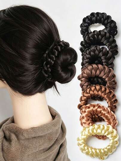 2026 New Braided Hair Bun Maker High Elastic Hair Scrunchie Volumizing Hair Tie Donut Bun Shaper For Women Girls Easter Mother's Day Graduation Gift Fashion Hair Accessories