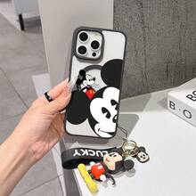 This Disney Mickey Mouse Pattern Lanyard Phone Case Features A Strong Magnetic Closure And Full Coverage Of Acrylic And TPU Material. It's Shockproof, Lightweight, And Suitable For IPhone17/16/11/13/15/15 Plus/15 Pro/15 Pro Max/12/14 Pro Max/11 Pro Max/12 Pro/12 Pro Max/13. It's A Popular Birthday Gift, Business Gift, Durable, Stain-Resistant, And Fingerprint-Resistant New Phone Case For Men And Women. It Also Includes A Mickey Mouse Phone Case And Mickey Mouse Doll Bracelet. Compatible With SamsungGalaxy S20, S21, S22, S23, And S24 Series. It's The Perfect Gift For Friends And Family. This Stylish Phone Case Is Fun, Lightweight, And Durable. IPhone17 Pro Max Phone Case, Minnie Phone Case. - Màu xanh lam - Xem 5