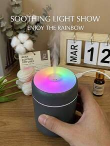 DOVVEE Mini Apple-Style Humidifier, Home Office Air Purifier, Essential Oil Diffuser Humidifier With LED Light - Dark Grey - View 9