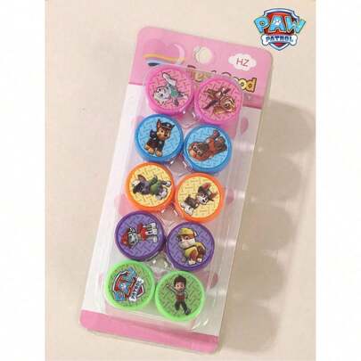 10pcs Cartoon Achievement Stamps, Colorful Chasing Pattern Reward Stamps, Suitable For Kindergarten Rewards, Acrylic Stamps For Diary And Planner Decoration, Fun Stationery Stamps, Random Assortment