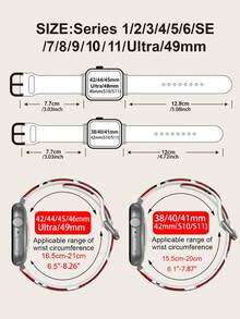 1 dây đeo đồng hồ silicon màu đỏ họa tiết bóng đá, tương thích với Apple Watch 38mm 40mm 41mm 42mm 45mm 49mm (S10/S11 42mm) (S10/S11 46mm), họa tiết bóng đá World Cup, dây đeo đồng hồ thể thao chống nước, có thể thay thế, thoải mái, tương thích với Series 11 Ultra3 Ultra 2 SE3 S11 S10 SE2 9 8 7 SE 6 5 4 3 2 1, dây đeo đồng hồ thông minh thời trang, phụ kiện đồng hồ unisex. - Nhiều màu - Xem 6