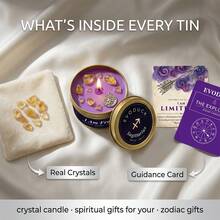 EVODUCK Sagittarius Zodiac Scented Candle 3oz, Saffron Sandalwood Candle In Metal Tin, Astrology Constellation Aromatherapy Candle, Home Fragrance Candle, Travel Size Candle, Birthday Gift, Zodiac Gift, Bedroom Bathroom Desk Decor For Women Men - Zodiac Candles - View 10