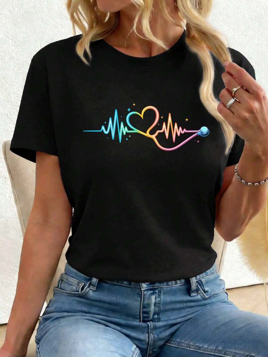Women T-Shirts - Black - View 1