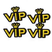 Miếng vá hình vương miện thêu VIP - Có thể ủi, may, dùng để trang trí túi xách, quần áo và các sản phẩm thủ công DIY - Bền, màu sắc sống động. - Phiên bản ủi - Xem 17