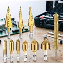 10pcs Multi-Functional Heavy Duty Drill Bit Set - Professional Woodworking & Metalworking Tool Kit, Includes Auger Drill, Center Punch, Twist Drill, Tapping Drill, Precision Marking Tools - Ideal For Cabinetry, Furniture Making, Machinery Projects - Essential Tools! - Drill Bit Kit - View 9