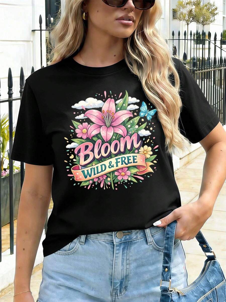 Women T-Shirts - Black - View 1