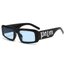 A Retro Punk Style Small Square Frame Thick-Rimmed Unisex - Lá trà khung đen - Xem 8