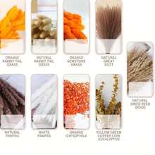 128pcs Autumn Elegance Dried Flower Bouquet - Preserved Gypsophila, Pampas Grass & Eucalyptus For Home & Office Decor | Perfect For Weddings, Parties & Seasonal Celebrations - Orange Color - View 6