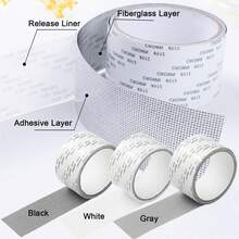 Window Screen Repair Tape (2" Width * 80" Length), High Adhesion Fiberglass Screen Repair Tape, Self-Adhesive Mesh Patch For Fixing Holes & Tears On Door & Window Screens, Pet Cage Net Repair, Strong Durable Stickers For Home Daily Use (White) - A - View 7