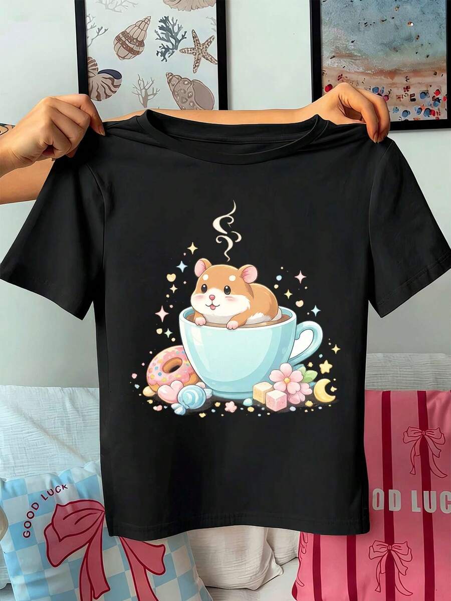 Women T-Shirts - Black - View 1