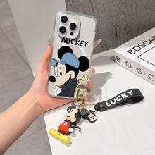 This Disney Mickey Mouse Pattern Lanyard Phone Case Features A Strong Magnetic Closure And Full Coverage Of Acrylic And TPU Material. It's Shockproof, Lightweight, And Suitable For IPhone17/16/11/13/15/15 Plus/15 Pro/15 Pro Max/12/14 Pro Max/11 Pro Max/12 Pro/12 Pro Max/13. It's A Popular Birthday Gift, Business Gift, Durable, Stain-Resistant, And Fingerprint-Resistant New Phone Case For Men And Women. It Also Includes A Mickey Mouse Phone Case And Mickey Mouse Doll Bracelet. Compatible With SamsungGalaxy S20, S21, S22, S23, And S24 Series. It's The Perfect Gift For Friends And Family. This Stylish Phone Case Is Fun, Lightweight, And Durable. IPhone17 Pro Max Phone Case, Minnie Phone Case. - 無色 - 查看 1
