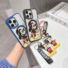 This Disney Mickey Mouse Pattern Lanyard Phone Case Features A Strong Magnetic Closure And Full Coverage Of Acrylic And TPU Material. It's Shockproof, Lightweight, And Suitable For IPhone17/16/11/13/15/15 Plus/15 Pro/15 Pro Max/12/14 Pro Max/11 Pro Max/12 Pro/12 Pro Max/13. It's A Popular Birthday Gift, Business Gift, Durable, Stain-Resistant, And Fingerprint-Resistant New Phone Case For Men And Women. It Also Includes A Mickey Mouse Phone Case And Mickey Mouse Doll Bracelet. Compatible With SamsungGalaxy S20, S21, S22, S23, And S24 Series. It's The Perfect Gift For Friends And Family. This Stylish Phone Case Is Fun, Lightweight, And Durable. IPhone17 Pro Max Phone Case, Minnie Phone Case. - Hồng - Xem 4