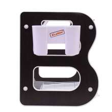 Escurridor de platos Klaxon de dos niveles, de acero cromado y resistente | Estante de almacenamiento para cocina | Organizador y soporte para vajilla, cubertería, platos y vasos con bandeja recogegotas - Negro - Plateado - Ver 4